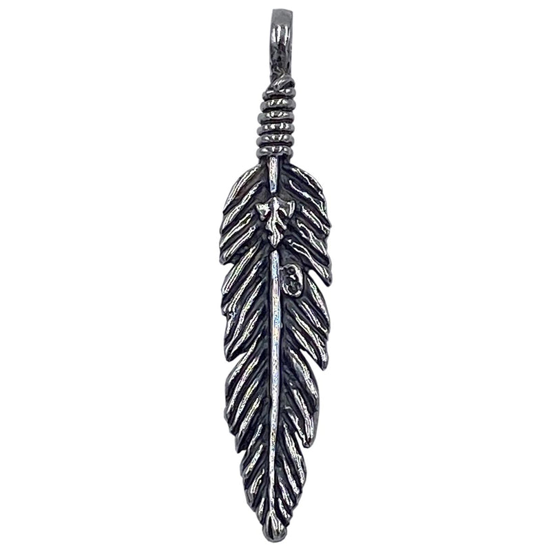 Feather on Leather Necklace