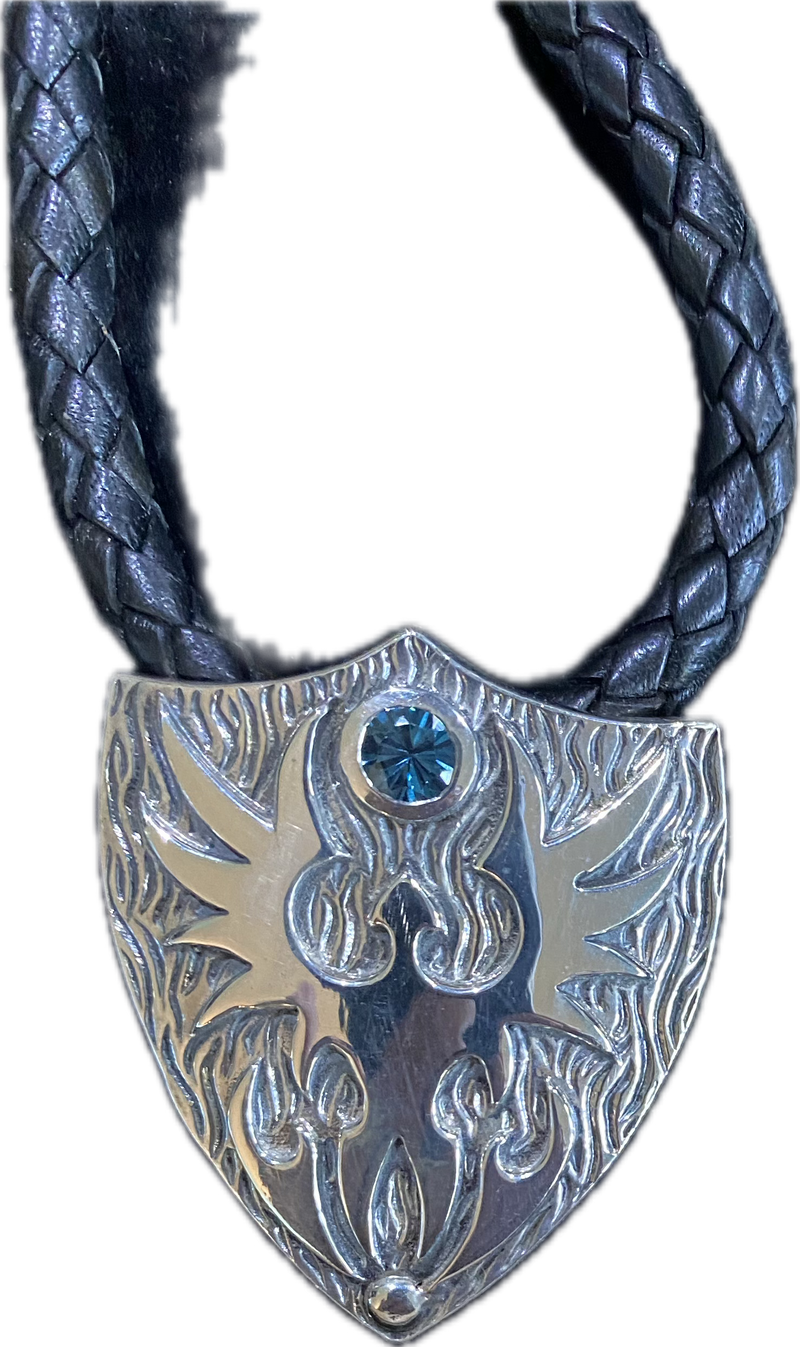 Phoenix on Leather Necklace