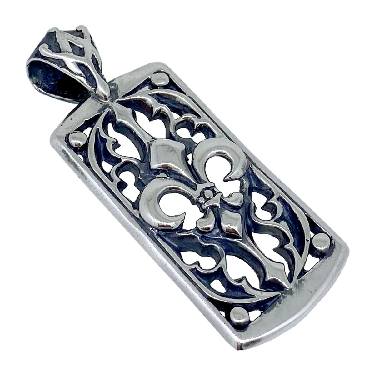 アクセサリー AQUA SILVER tribal dog tag necklace 925 Mens Turquoise Necklace - Mens Dog Tag style with a