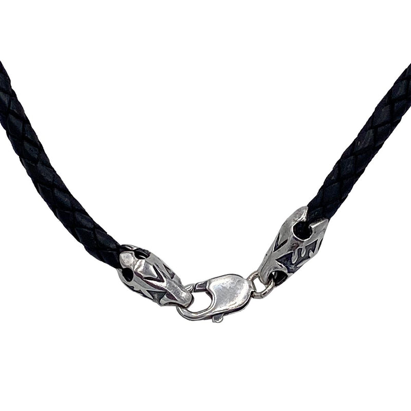 Small Logo on Leather Necklace