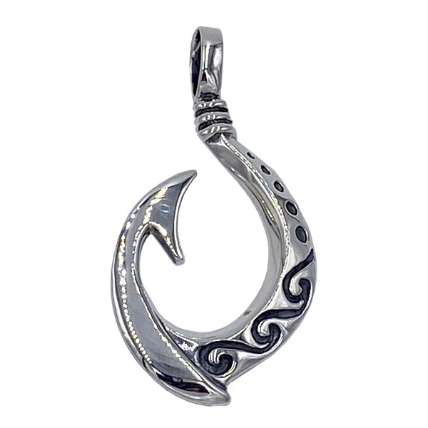Maori Fishhook on Medium Medieval Chain Necklace