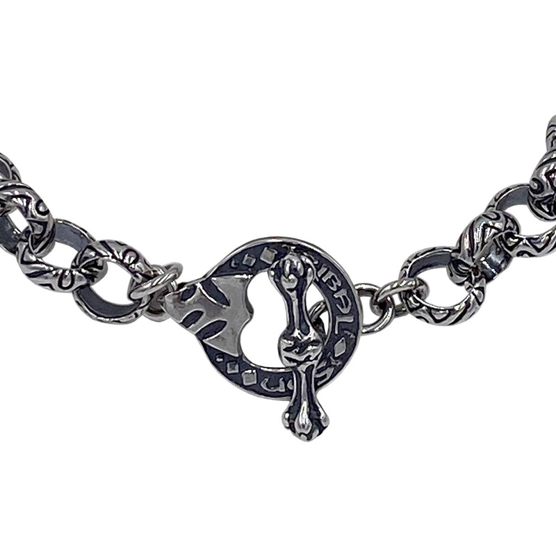 Fleur de Lis on Monarch Link Chain Necklace
