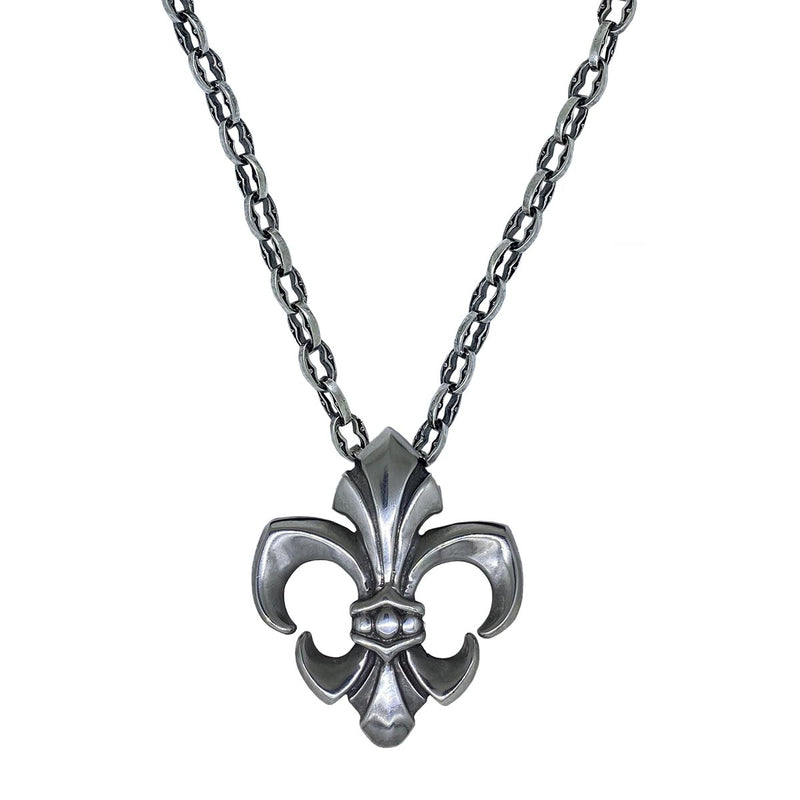 Fleur de Lis on Small Medieval Chain Necklace