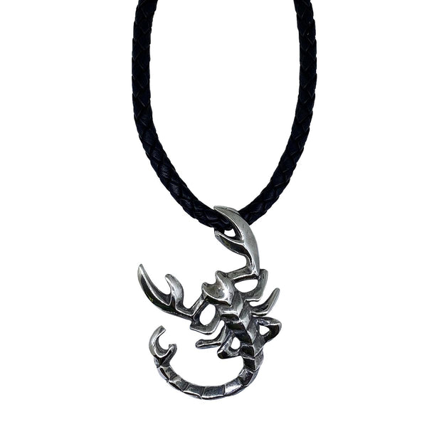 Scorpio on Leather Necklace