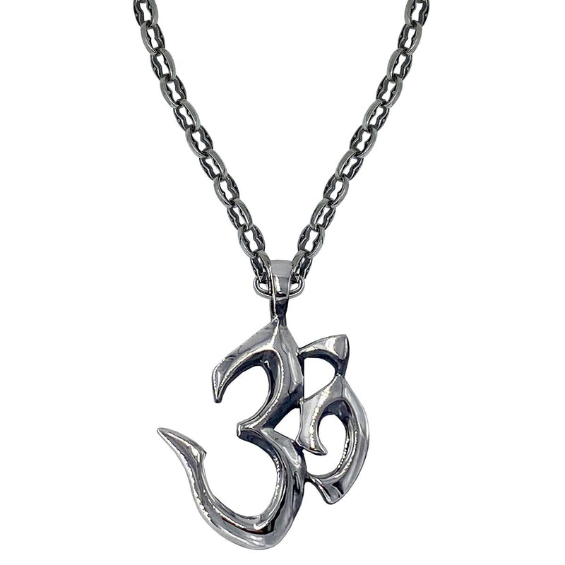 Om on Small Medieval Chain Necklace