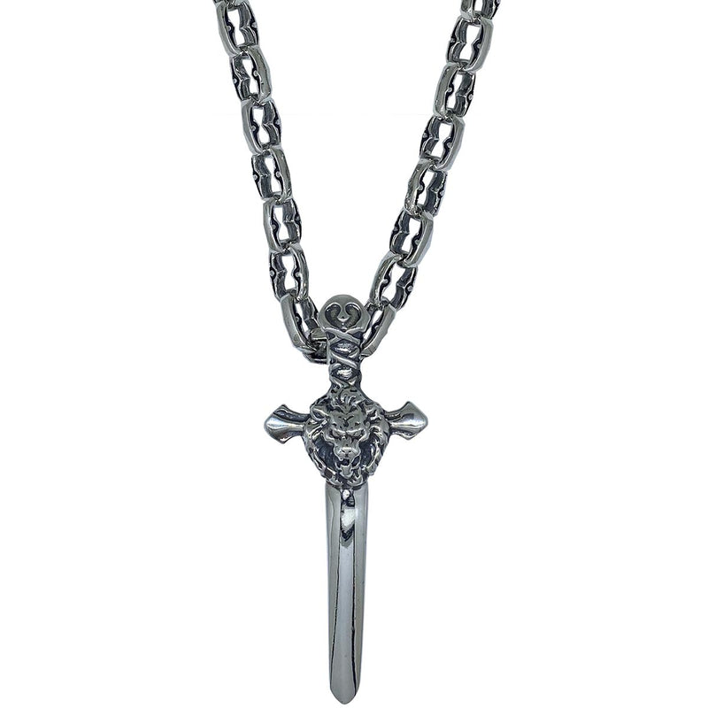 Sword of Leon on Medium Medieval Chain Necklace