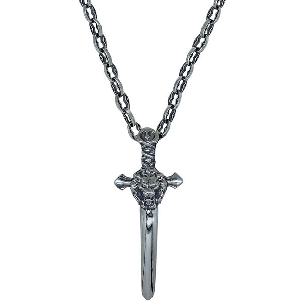 Sword of Leon on Small Medieval Chain Necklace