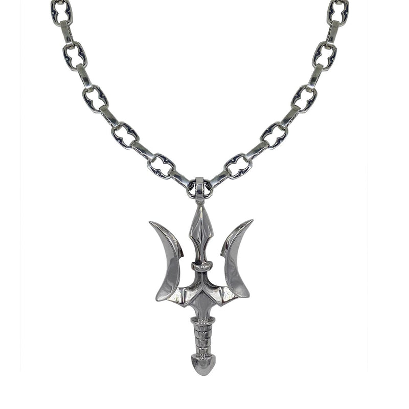 Medium Trident on Medium Medieval Chain Necklace