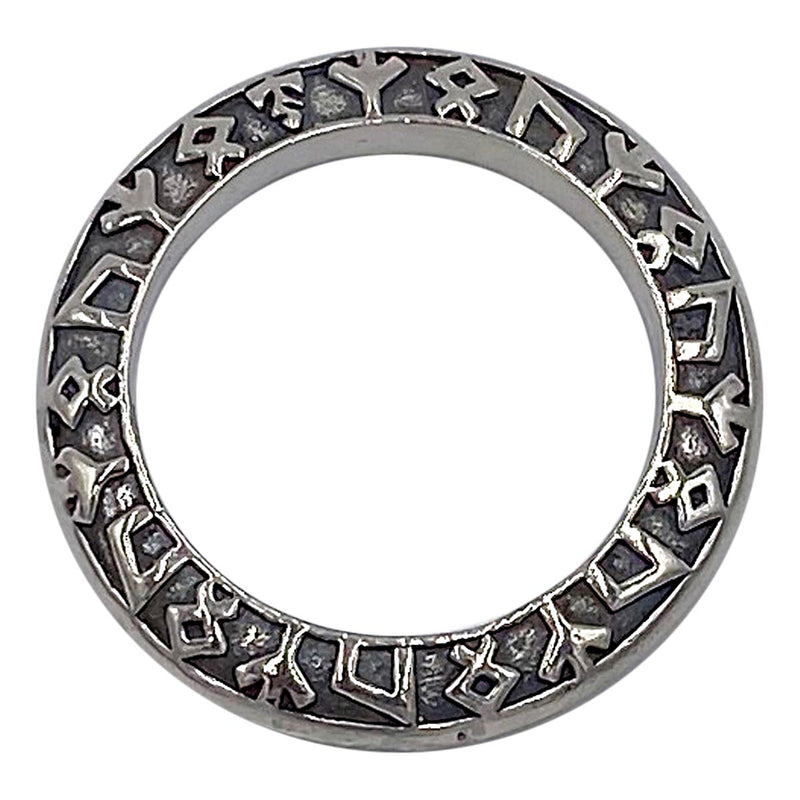Rune Ring on Small Medieval Chain Necklace